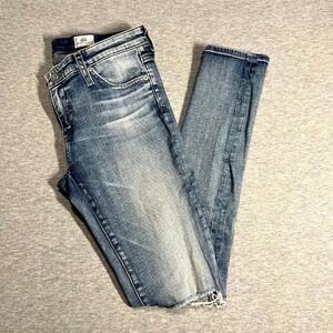 AG The Legging Super Skinny Ankle Distressed Jeans Women's Size 25R